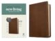 NLT Large Print Thinline Reference Bible Rustic Brown LeatherLike