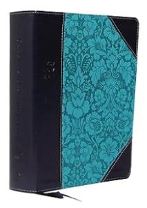 NKJV Journal the Word Reference Bible Navy/Turquoise