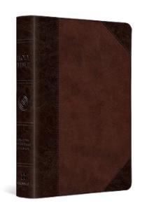 ESV Large Print Compact Bible Red letter Brown/Walnut