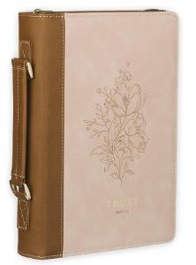 Trust – Mottled Blush Faux Leather Bible Cover – Large